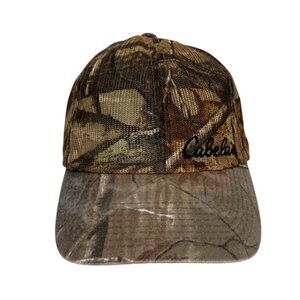 Cabela's Mesh Hook & Loop Adjustable Camouflage Hunting Cap Camping Outdoor